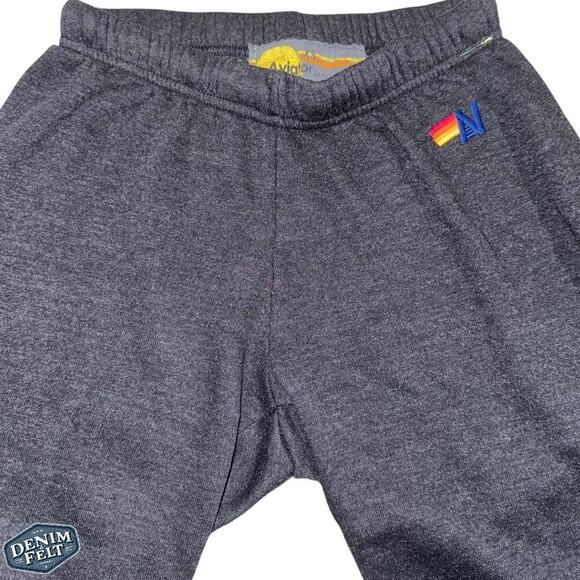 Aviator Nation Rainbow Stripe Sweatpants Black Jogger Style XS |RARE! SUPER SOFT - Picture 8 of 16